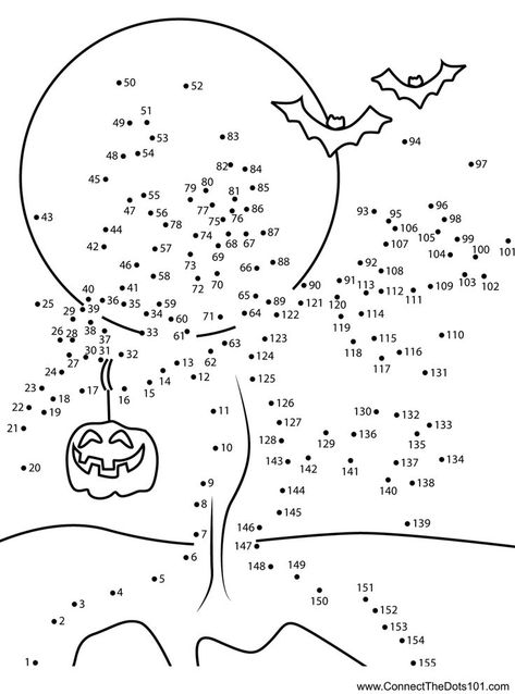 Halloween Connect The Dots, Halloween Activity Sheets, Dot To Dot Printables, Halloween Lesson, Halloween Worksheets, Dot Worksheets, Dot To Dot, Kids Art Class, Halloween Coloring Pages