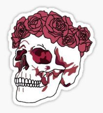 Stickers Cool, Arte Doodle, Rose Skull, Png Aesthetic, Tumblr Stickers, Skull Sticker, A Skull, Sgraffito, Cool Stickers