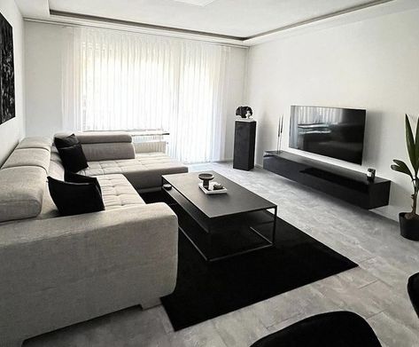 Car Money, Black Living Room Decor, Modern Apartment Living Room, Modern Apartment Decor, Apartment Decorating Living, Small Space Interior Design, Living Room Decor Gray, Living Room Setup, Apartment Living Room Design