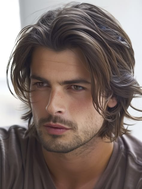 Discover 30 Shaggy Hairstyles for Men: Versatile Looks from Wavy to Straight Hair Male Haircuts Long Hair, Mens Long Haircut Layered, Guy Haircuts Long Straight, Long Tousled Hair, Mid Length Middle Part Hair Men, 2024 Male Haircuts, Men's Haircuts Medium Long, Mens Longer Hairstyles, Long Hair Men Medium