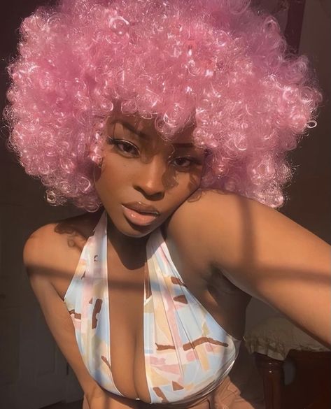 Cotton Candy Pink Hair, Cotton Candy Hair, Dyed Curly Hair, Trending Hair, Candy Hair, Dyed Hair Inspiration, Cute Box Braids Hairstyles, Hair Trend, Hair Reference