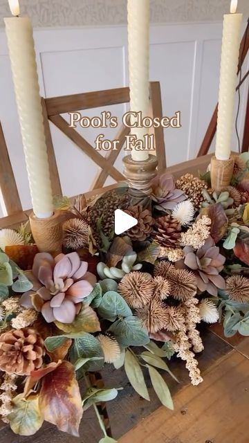 Teresa Bratcher on Instagram: "Don’t let those pool noodles go to waste just because you can’t swim. Repurpose them jnto a stunning Fall centerpiece.   🔗Comment for links to supplies.   Video credit: makinghomematter  Like and follow @teebeeinspired for more home, beauty and DIY finds and tips.   amz @amazon #falldecor  #teebeeinspired #amz #amazondeals  #amazoninfluencer #amazonfinds #dailydeals #shopwithme #shopthelook #HomeDecor #InteriorDesign #HomeInspiration #Decorating #HomeStyling #InteriorDecor #DesignInspiration #HomeInteriors #DecorGoals #HouseBeautiful #CozyHome #HomeSweetHome #DecoratingIdeas" Pool Noodle Candles, Diy Thanksgiving Centerpieces, Hosting Parties, Mugs Designs, All Things Fall, Fall Flower Arrangements, Pool Noodle, Fall Arrangements, Autumn Table