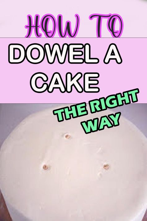 How to dowel a cake the right way Cake Dowels Diy, Homemade Tiered Cake, How To Stack A Cake Step By Step, How To Stack A Wedding Cake, How To Make Tiered Cakes, Cake Dowel Placement, How To Stack A Cake, How To Make A Tall Cake, How To Make A Tiered Cake