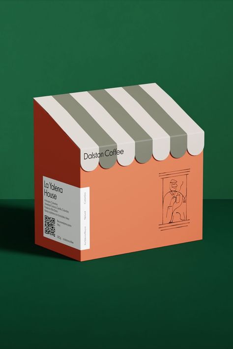 Graphic Design Box Packaging, Coffee Branding Color Palette, Cool Coffee Packaging, Colorful Package Design, Packaging With Illustration, Food Packaging Illustration, Simple Package Design, Mailer Box Design Packaging Ideas, Cool Box Design