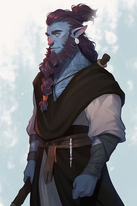 Mountain Man Character Design, Hillbilly Character Design, Dnd Knight Art, Firbolg Monk, Hobgoblin Character Art, Firbolg Male, High Elf Male, Apocalypse Character, Pathfinder Character