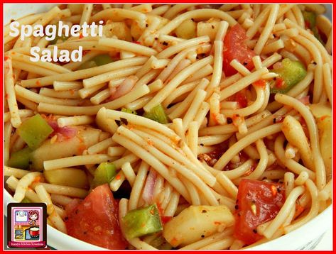 Italian Seasoning Recipes, Spagetti Salad Recipes, Salad Supreme Pasta Salad, Italian Spaghetti Salad, Salad Supreme Recipe, Cold Spaghetti Salad, Spaghetti Pasta Salad, Salad Supreme, Italian Seasoning Recipe