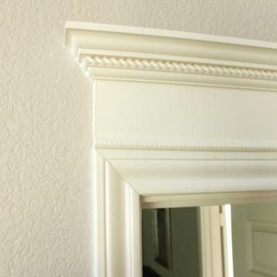 Decorative trim makes alot of difference. Door Header, Door Casing, Door Molding, Indoor Doors, Decorative Trim, Diy Door, Crown Molding, Diy Home Improvement, Door Frame