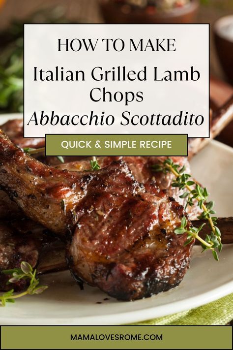 Step by step easy recipe to make delicious Italian gilled lamb chops Rome style, typical Italian Easter food Italian Lamb Chops, Italian Lamb Recipes, Lamb Chops Recipe, Grilled Lamb Chops, Italian Easter, Lamb Chop Recipes, Lamb Ribs, Italian Pasta Dishes, Grilled Lamb