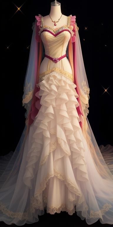 Fairy Queen Wedding Dress, Royalty Outfits, Disney Princess Inspired Dresses, Victorian Era Dresses, Queen Wedding, Queen Wedding Dress, Vestidos Anime, Dreamy Gowns, Clothing Design Sketches