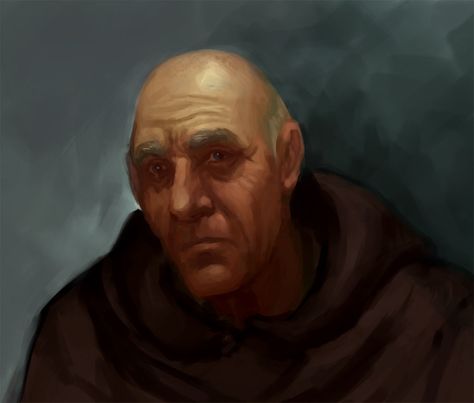 Monk by RMangano on DeviantArt Maester Luwin, Medieval Monk, Witcher Art, Fantasy Portraits, Human Male, Dungeons And Dragons Homebrew, Black Art Pictures, Fantasy Rpg, Dark Ages