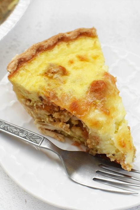 Thanksgiving Leftovers Quiche Recipe Sausage Pie Recipe, Sausage Pie, Cheeseburger Pie, Apple Butter Recipe, Hand Pie Recipes, Quiche Recipe, Pie Tops, Recipes Appetizers, Thanksgiving Leftovers