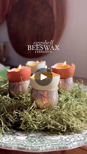 48K views · 122 reactions | Half Eggshell Beeswax Candles 🪺🕯️

These are arguably the easiest version of egg candles I’ll share, and one that particularly looks beautiful with colored eggs (natural or dyed.)

The key to these is dipping the piece of wick in some wax, then water to cool, and then putting in the middle of the shell about 30 seconds after pouring the hot wax into them. Hold for a second and they will stand right up.

I’d love to hear what you think of these! I have been having so much fun making beeswax candles, and I can’t wait to share more about all the other the things we’ve been creating.

I’m also hoping you enjoy all had a beautiful weekend, I’ve restarted getting my hands in the soil, which is truly wild for this time of year in MN.

Anyone else getting an early spr Making Beeswax Candles, Egg Candle, Colored Eggs, Beautiful Weekend, Coloring Eggs, Beeswax Candles, Egg Shells, 30 Seconds, What You Think