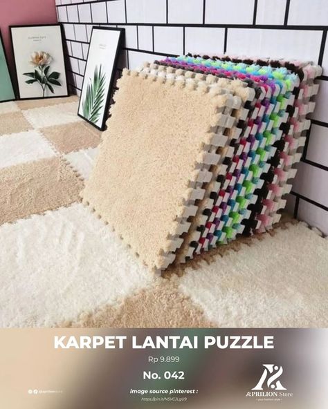 #aprilionstore #racunshopee Puzzle Carpet, Colorful Minimalism, Mattress Foam, Indoor Play Centre, Cardboard Crafts Kids, Foam Floor Tiles, Home Checklist, New Home Checklist, Kid Room Carpet