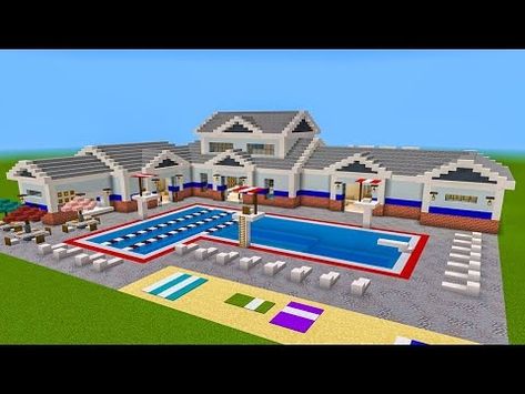 Minecraft Swimming Pool, Minecraft Pool, Public Swimming Pool, Pool Shapes, Minecraft Tutorial, City Life, Water Park, How To Build, Swimming Pool