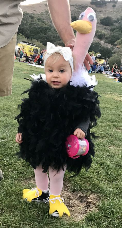 Cute toddler Halloween ostrich costume. Funny Halloween costume for kids Jumanji Costume, Ostrich Halloween Costume, Ostrich Costume, Funny Kid Halloween Costumes, Florida Halloween, Baby Ostrich, Halloween Costume For Kids, Creative Halloween Costumes Diy, Kids Halloween Costume