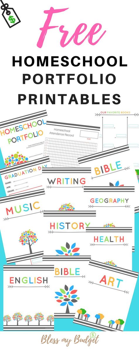 Free Homeschool Portfolio Printables . How to easily set up your homeschool portfolio. Easy Peasy Homeschool, Kindergarten Homeschool Schedule, Homeschool Budget, Homeschool Portfolio, Portfolio Binder, Kindergarten Homeschool Curriculum, Free Homeschool Curriculum, Free Homeschool Printables, Homeschool Worksheets