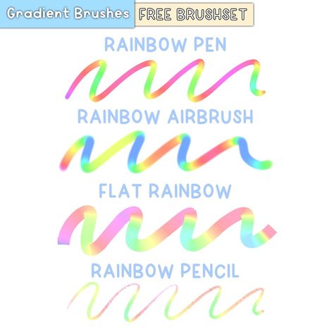 Rainbow Brush Procreate, Rendering Procreate, Retro Procreate, Ibispaint X Brushes Qr Code, Procreate Oil Painting, Qr Code Ibispaint, Brush Procreate Free, Hair Procreate Brushes, Oil Painting Brushes