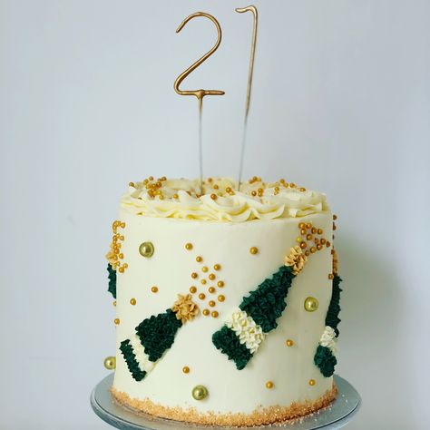 Veuve Themed Birthday, Cheers Birthday Cake, 21st Birthday Cake Champagne, 21st Birthday Cake Designs, Champagne Themed Cake, Champagne Theme Cake, Veuve Clicquot Cake, Champagne Cake Design Birthday, Champagne Birthday Party Theme