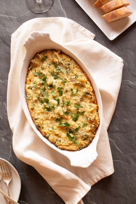 Baked Clam Dip Recipe, Crabmeat Au Gratin Recipe, Baked Clam Dip, Clams Oreganata, Holidays Appetizers, Baked Clams Oreganata, Clam Dip Recipe, Stuffed Clams, Brunch Bites