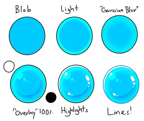 Orb? Mini Tutorial by ClSCO on DeviantArt Glowing Orb Drawing, Pondering The Orb, Bubble Character Design, Magic Ball Drawing, Orb Drawing, Orb Painting, Water Blob, Drawing Hacks, Teaching Drawing