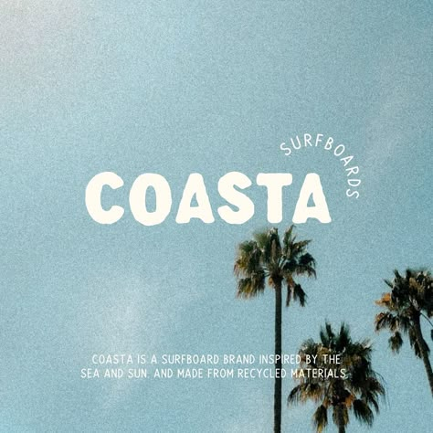 first glimpse at the brand design for coasta surfboards🏄🏻‍♀️ stay tuned for the full branding reveal 🌊 design brief by @clubdillydally @twentyninedesign.co #clubdillydally #dillydallycoasta #branddesigns #branddesignstudio #brandidenity #logodesigning Beach Brand Identity, Tropical Brand Identity, Fun Luxury Branding, Hawaii Branding, Bali Gym, Videography Branding, Surf Branding, Beachy Branding, Tropical Branding