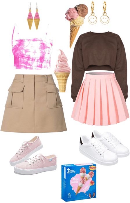 ice cream Outfit | ShopLook Ice Cream Date Outfit Aesthetic, Ice Cream Party Outfit, Ice Cream Date Outfit Casual, Ice Cream Inspired Outfit, Ice Cream Birthday Outfit, Ice Cream Date Outfit, Ice Cream Clothes, Ice Cream Outfit, Cream Outfit