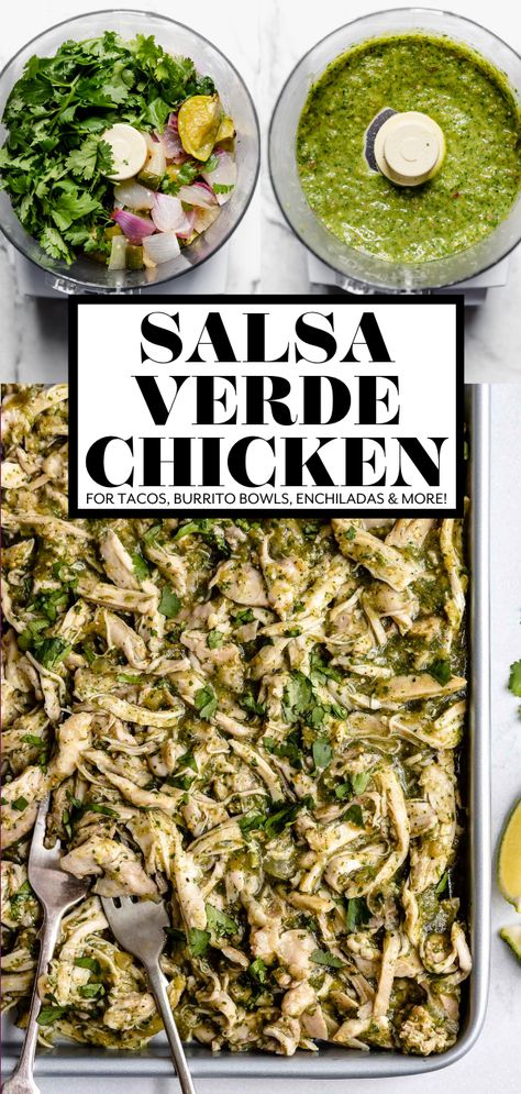 Easy Mexican Food, Verde Salsa, Chicken Verde, Verde Chicken, Healthy Mexican Recipes, Sheet Pan Dinners Chicken, Salsa Verde Chicken, Verde Recipe, Sheet Pan Chicken