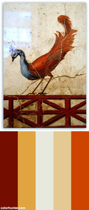 Roman+Wall+Painting+Color+Scheme Painting Color Palette, Roman Painting, Roman Wall, Typeface Poster, Painted Sculpture, Roman Britain, Roman Art, Wall Paint Colors, Ancient Romans