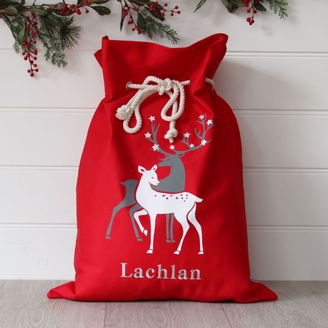 Christmas Hampers Packaging, Diy Christmas Sacks, Christmas Present Bags, Present Bag, Personalised Santa Sacks, Santa Sacks, Christmas Sack, Christmas Tote Bags, Christmas Tote