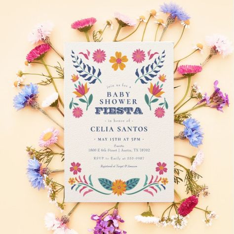 Pink Yellow Mexican Fiesta Baby Shower Invitation - Baby Shower Mexican Theme Baby Shower, Fiesta Baby Shower Invitations, Fiesta Bridal Shower Invitations, Mexican Baby Shower, Mexican Babies, Fiesta Bridal Shower, Baby Shower Napkins, Fiesta Theme, Raffle Ticket