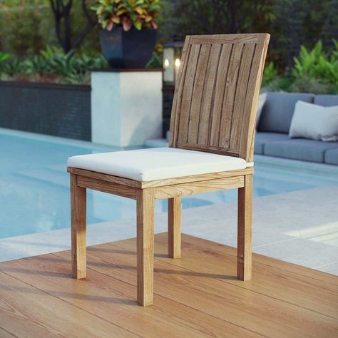 Teak bench outdoor