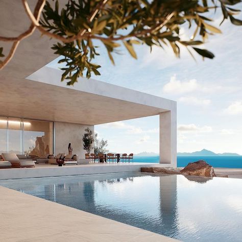 MINIMAL ARCHITECTURE MAGAZINE on Instagram: "The villa „Beauté“ in Mallorca, nestled near the water and the beach, epitomizes elegance and beauty. With its timeless design and luxurious amenities, it provides an exquisite retreat on the island. 🌿  ✏️Design: @minimal_ai_architect  ✅ Subscribe for plans and prices  We post daily minimal houses!🤍  FOLLOW: @minimal_architectures FOLLOW: @minimal_architectures FOLLOW: @minimal_architectures ————————————————— . . .  © all credits to the makers #minimalaiarchitect #minimalarchitecture #minimalvilla #minimalism #midjourney #architecture #minimaldesign #spainvilla #housedesign" Luxury Beach Homes, Minimal Villa, Mallorca Villa, Minimal Houses, Sea Villa, Daily Minimal, Housing Architecture, Mallorca Beaches, Elegant Villa