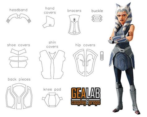 Ahsoka Tano Costume, Ahsoka Tano Cosplay, Disfraz Star Wars, Jedi Outfit, Jedi Cosplay, Mandalorian Cosplay, Mandalorian Armor, Star Wars Diy, Star Wars Facts