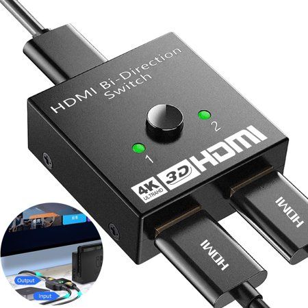 High-Quality Video: Enjoy 4K@60Hz video resolution with this HDMI switch, providing crystal-clear and vivid images. Bi-Directional Switching: Easily switch between two input devices or two output devices with this versatile HDMI switch. HDCP 2.2 Compatibility: This HDMI splitter is fully compatible with HDCP 2.2, ensuring seamless compatibility with all your devices. 3D and HDR Support: Experience immersive 3D and HDR content with this HDMI switch, making your viewing experience even more enjoya