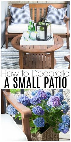 Are you intimidated Tiny Front Porch, Small Patio Ideas Townhouse, Patio Ideas Townhouse, Diy Patio Ideas, Balcon Mic, Basic Accessories, Small Patio Decor, Small Outdoor Patios, Small Deck Decorating Ideas