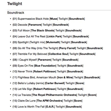 Twilight (01) Soundtrack Twilight Soundtrack, Perry Farrell, Linkin Park, Paramore, Black Hole, New Moon, Full Moon, Soundtrack, Moon