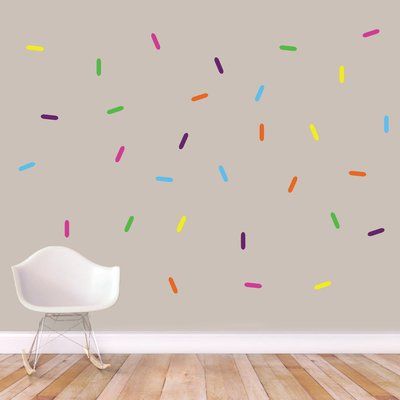 Zoomie Kids Sprinkles Printed Wall Decal Color: Big Girl Rooms, Letter Wall, Teen Bedroom, Yellow Purple, Girl Room, Coloring For Kids, Wall Decal, Bedroom Interior, Pink Yellow