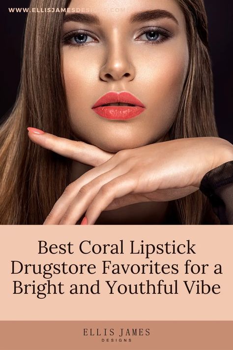 Coral is one of those perfect shades for spring and summer. Finding the best coral lipstick drugstore favorites can help give you a radiant and youthful look while still sticking to a reasonable budget. Keep reading if you’re looking for the best coral lipstick to add to your makeup bag for the coming warm months. We’ve rounded up our top drugstore picks that will enhance your appearance. #lipstick #lips #beauty Coral Lipstick Makeup Looks, Best Coral Lipstick, Coral Lipstick Makeup, Coral Red Lipstick, Lipstick Drugstore, Coral Pink Lipstick, Light Olive Skin, Coral Makeup, Covergirl Lipstick