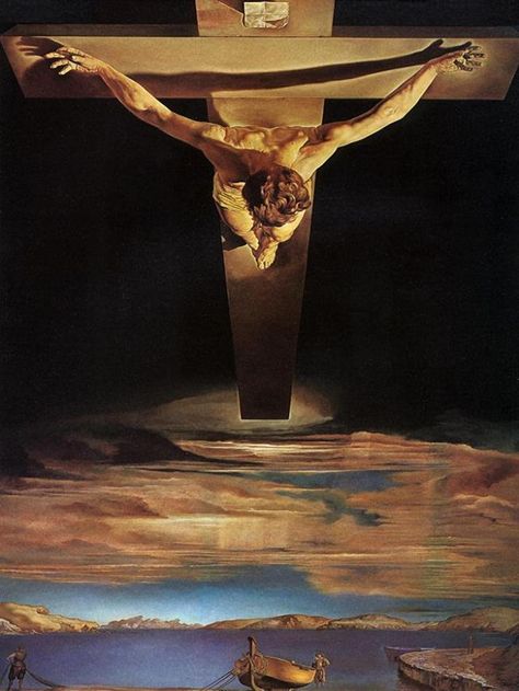 Salvador Dalí, Christ of Saint John of the Cross. Saint John Of The Cross, John Of The Cross, Salvador Dali Paintings, Salvador Dali Art, Dali Paintings, Dali Art, Odilon Redon, William Adolphe Bouguereau, Pictures Of Jesus Christ