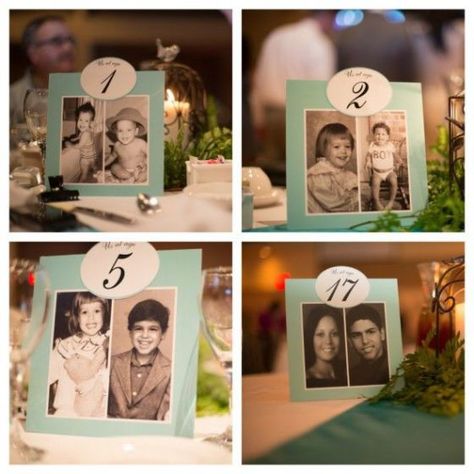 Bride and Groom Age Photograph Table Numbers - Charleston Crafted Southern Style Wedding, Rustic Chic Wedding, Southern Wedding, Wedding Table Numbers, Florida Wedding, Here Comes The Bride, Trendy Wedding, Table Numbers, Wedding Bells