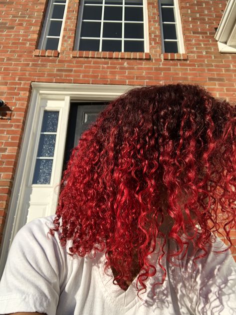 Dyed Hair Ends, Dyed Hair Red, Curly Hair Dye, Curly Dyed Hair, Hair Dye Red, Red Dyed Hair, Dyed Ends Of Hair, Coco Hair, Dyed Curly Hair