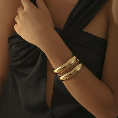 Available in Sterling Silver and Gold Vermeil. Cuff is about 1-1/2" wide Handmade in NYC Golden Cuff Bracelet, Gold Cuff Bangle For Evening, Yellow Gold Cuff Bracelet For Party, Party Yellow Gold Cuff Bracelet, Gold Cuff Bracelet For Evening, Elegant Gold Thick Band Cuff Bracelet, Elegant Gold Cuff Bracelet With Thick Band, Chunky Gold Jewelry, Gold Girl