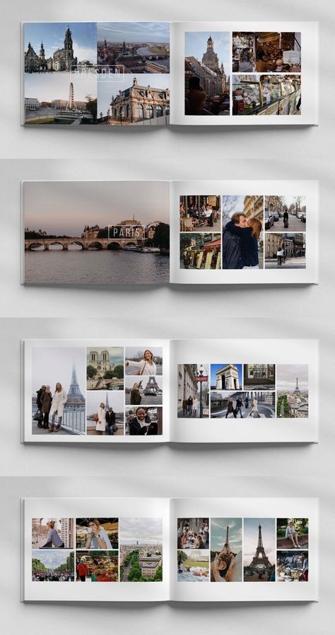 Album Photo Voyage, Wedding Photo Album Layout, Coffee Table Book Design, Photo Book Inspiration, Travel Book Design, Photobook Layout, Travel Photo Album, Photobook Design, Photo Album Book