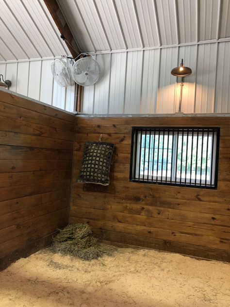 Feed Room Ideas, Feed Room Ideas Barn, Horse Stable Ideas, Two Stall Horse Barn, Horse Barn Interior, Stable Inspiration, Simple Horse Barns, Dream Barn Stables, Equine Barns