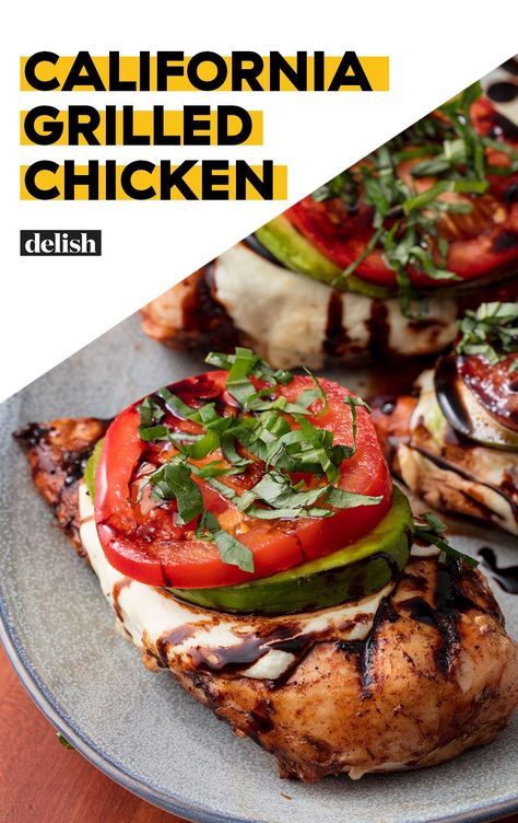 California Chicken With Avocado, California Chicken, Healthy Weeknight Dinners, Chicken Main Dishes, Grilled Chicken Recipes, Grill Recipes, Winner Winner Chicken Dinner, Winner Winner, Chicken Dinners