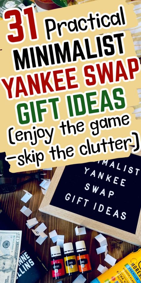 Practical Minimalist Yankee Swap Gifts: Yankee Swap can be so fun! ...but not when you have to pick between gifts that are destined for the thrift store (or worse - the dumpster). Bring a practical gift that will be the talk of the party, and enjoy this popular holiday game without the clutter. Diy Yankee Swap Gifts, Office Yankee Swap Gift Ideas, Gift Swap Game Ideas, $20 Christmas Gift Exchange Ideas, $25 Gifts, Gift Exchange Alternatives, Adult Gift Exchange Ideas, Yankee Swap Rules, Yankee Swap Gift Ideas $25