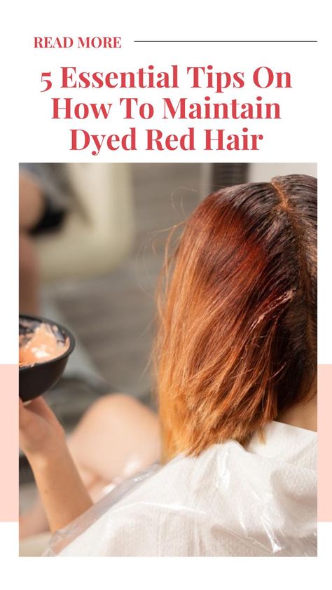 Red Hair Maintenance Tips, Red Hair With Highlights Curly, Maintaining Red Hair Color, How To Take Care Of Red Dyed Hair, Natural Red Hair Dye Ideas, How To Keep Red Hair From Fading, Red Hair Maintenance, Red Hair Upkeep, How To Maintain Red Hair Color