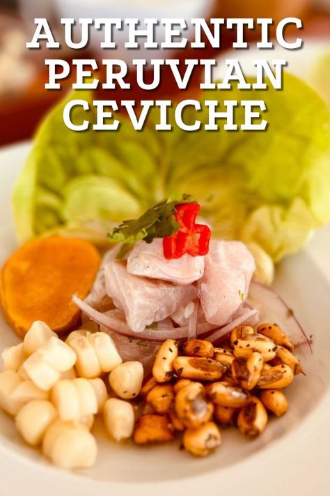 An image of Peruvian ceviche. Peruvian Ceviche Recipe, Peruvian Ceviche, Peruvian Dishes, South American Recipes, Ceviche Recipe, Red Onion Salad, Eating Alone, Scallop Recipes, Peruvian Recipes