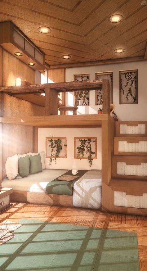 Bloxburg Japanese House, Japanese Loft, Japanese Tiny House, Japanese Home Interior, Japanese Inspired Home, Japanese Apartment, Japanese Bedroom, Japanese Style House, Japanese Home