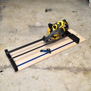 How to Make a Circular Saw Crosscut Jig and Router Guide 2 in 1 : 9 Steps (with Pictures) - Instructables Circular Saw Jig, Woodworking Quotes, Woodworking Jigsaw, Woodworking Jig, Woodworking Bed, Woodworking Logo, Serra Circular, Woodworking Patterns, Woodworking Table